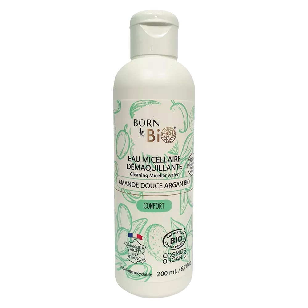 Sweet Almond Argan Micellar Makeup Remover Water 200mL - Certified organic-0